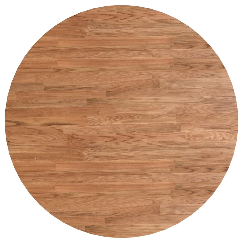 vidaXL Plateau de table rond bois de chêne traité marron clair Ø90x1,5 cm