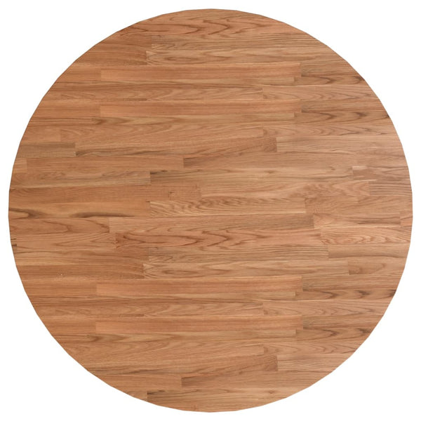 vidaXL Plateau de table rond bois de chêne traité marron clair Ø90x1,5 cm