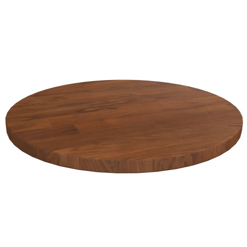vidaXL Plateau de table rond marron foncé Ø30x1,5 cm en chêne traité