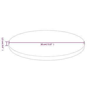 Runde Tischplatte Dunkelbraun Ø30cm Eiche
