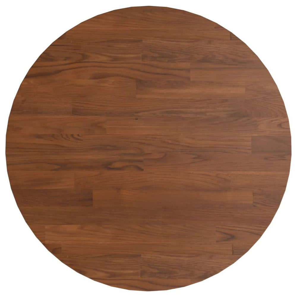 vidaXL Plateau de table rond Marron foncé Ø40x1,5 cm Bois de chêne traité