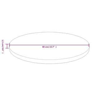 Runde Tischplatte Dunkelbraun Ø40cm Eiche