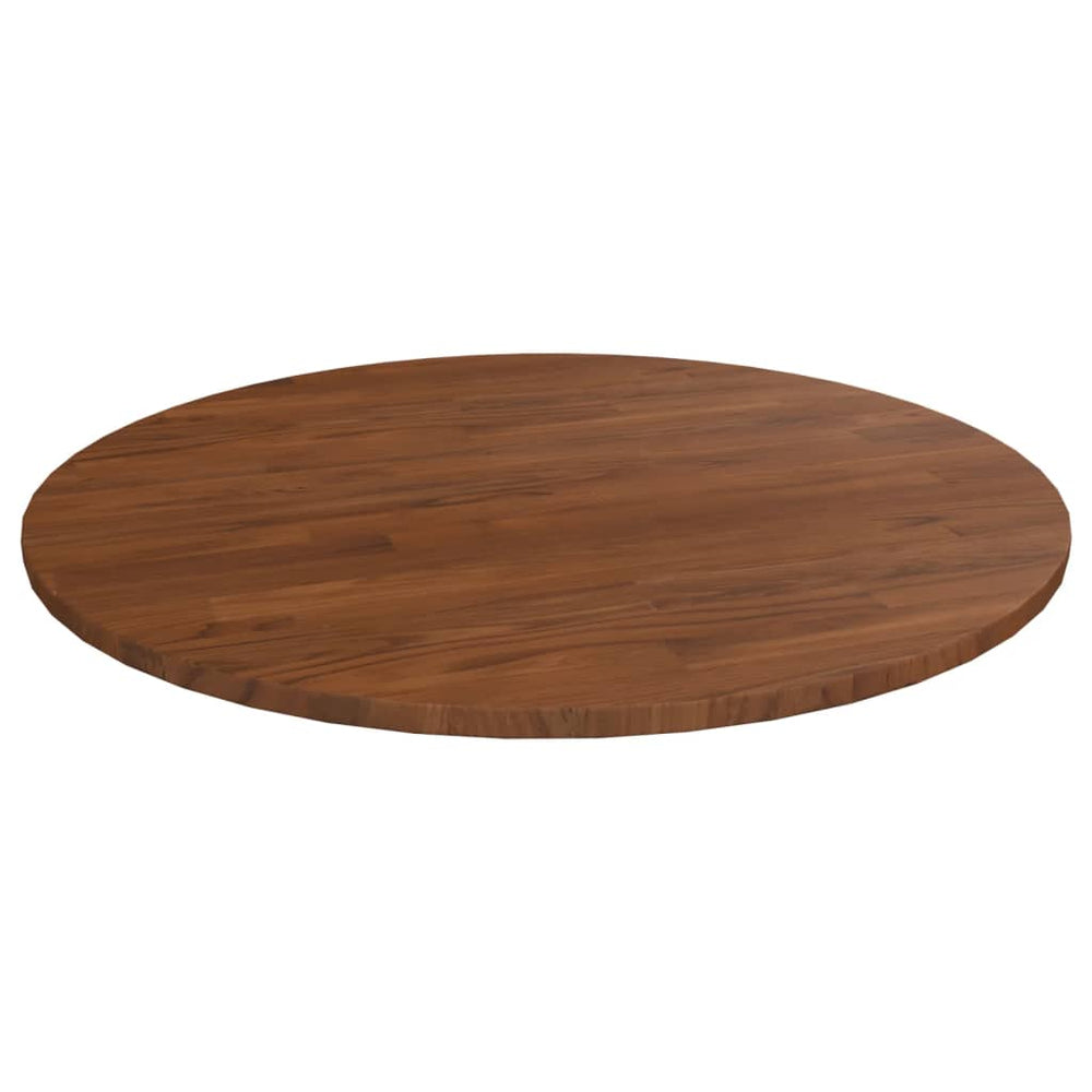 vidaXL Plateau de table rond bois de chêne traité marron foncé Ø70x1,5 cm
