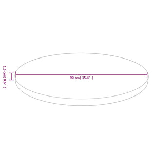 Runde Tischplatte Dunkelbraun Ø90cm Eiche
