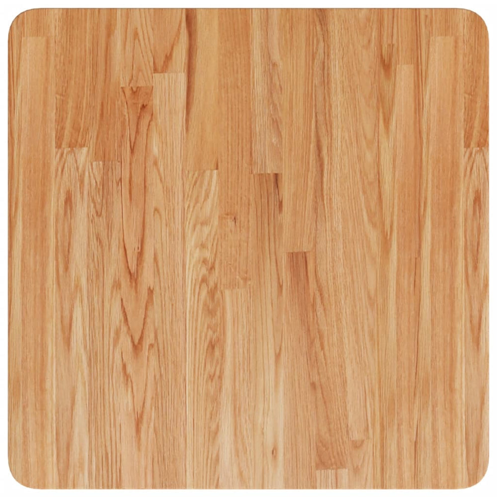 vidaXL Plateau de table carré Chêne traité marron clair 50x50x1,5 cm