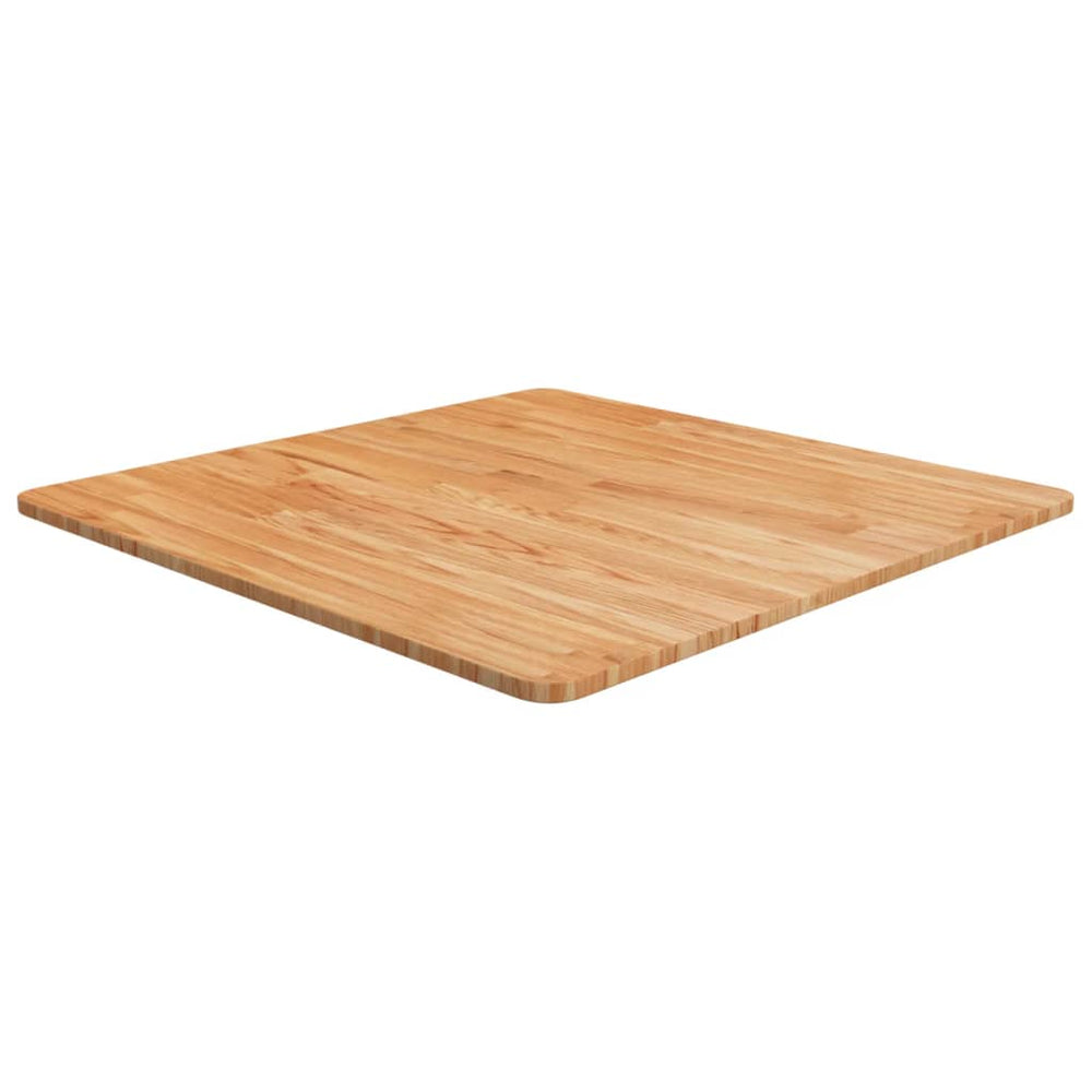 vidaXL Plateau de table carré Chêne traité marron clair 70x70x1,5cm