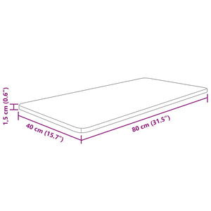 Waschtischplatte Hellbraun 80x40 cm Massivholz