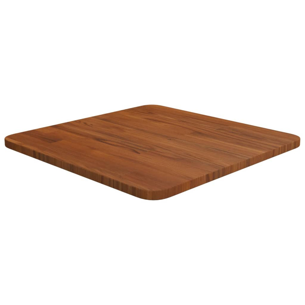 vidaXL Plateau de table carré marron foncé 40x40x1,5 cm chêne traité