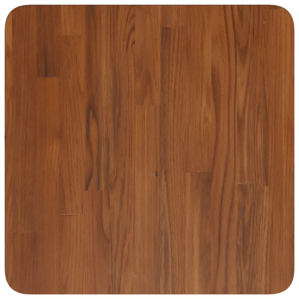 vidaXL Plateau de table carré marron foncé 40x40x1,5 cm chêne traité