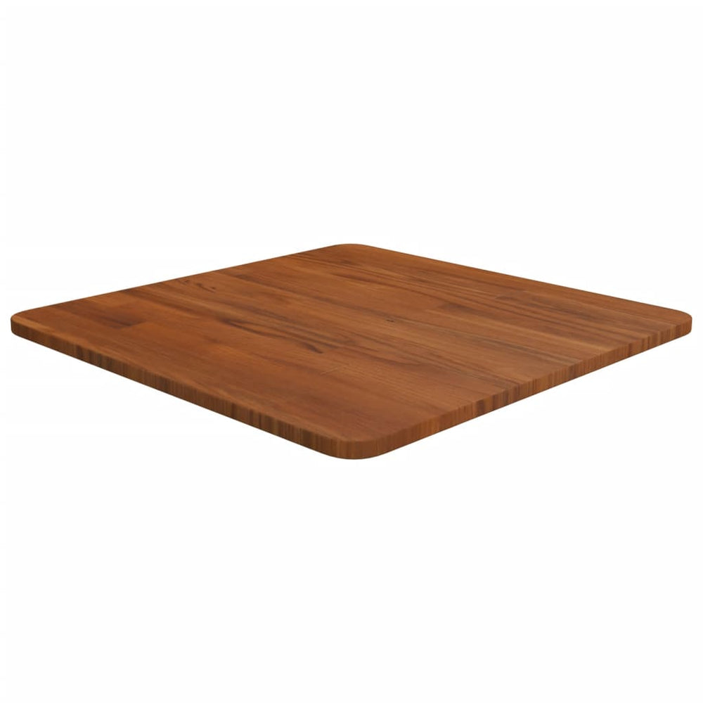 vidaXL Plateau de table carré Marron foncé 50x50x1,5cm Chêne Traité