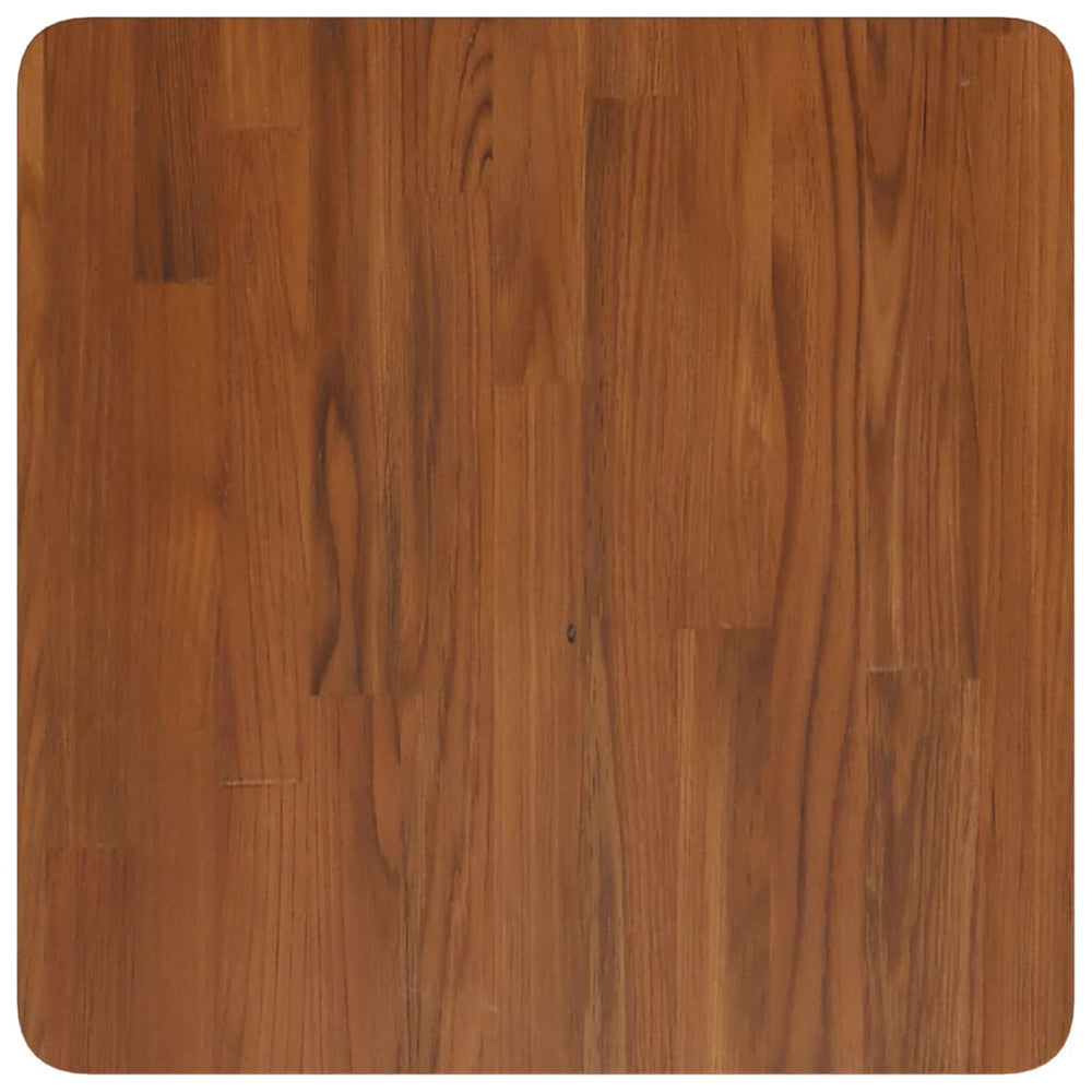 vidaXL Plateau de table carré Marron foncé 50x50x1,5cm Chêne Traité