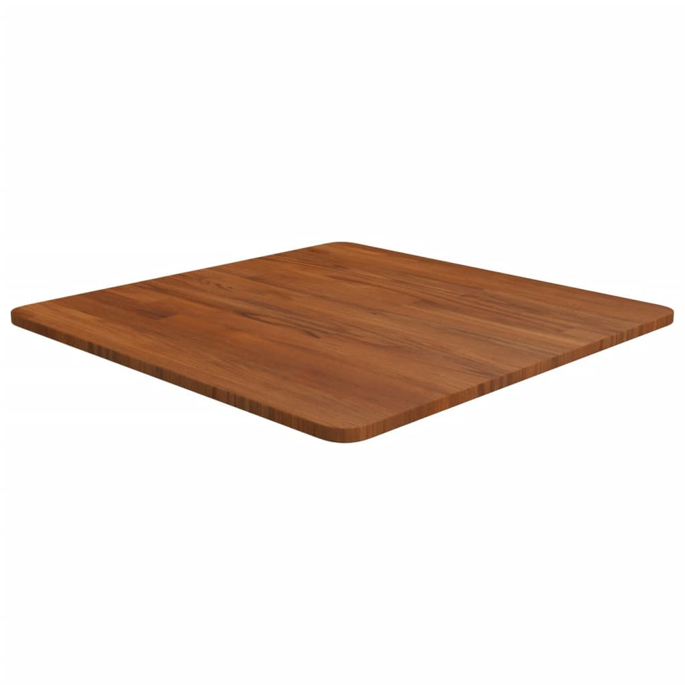 vidaXL Plateau de table carré marron foncé 60x60x1,5 cm chêne traité