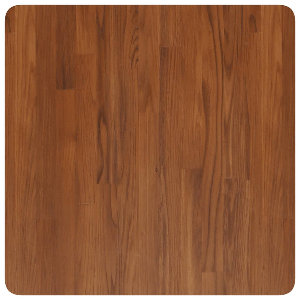 vidaXL Plateau de table carré marron foncé 60x60x1,5 cm chêne traité