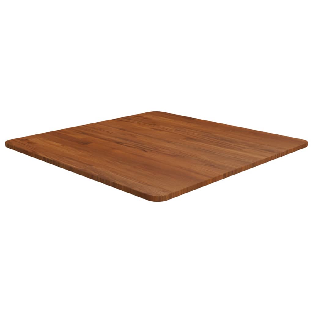 Quadratische Tischplatte Dunkelbraun 70x70 cm Eiche