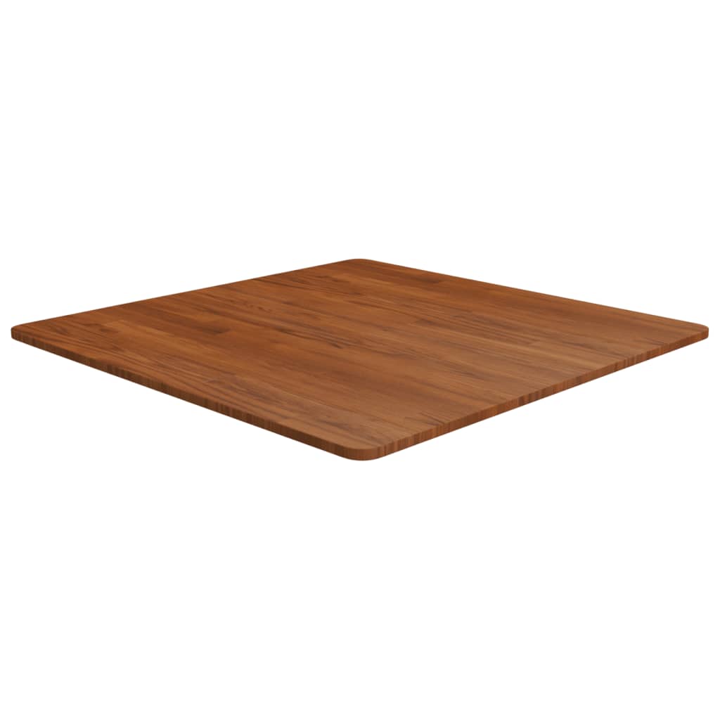 Quadratische Tischplatte Dunkelbraun 80x80 cm Eiche