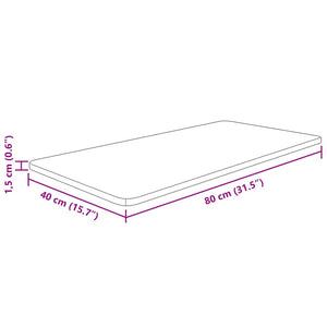 Waschtischplatte Dunkelbraun 80x40 cm Massivholz