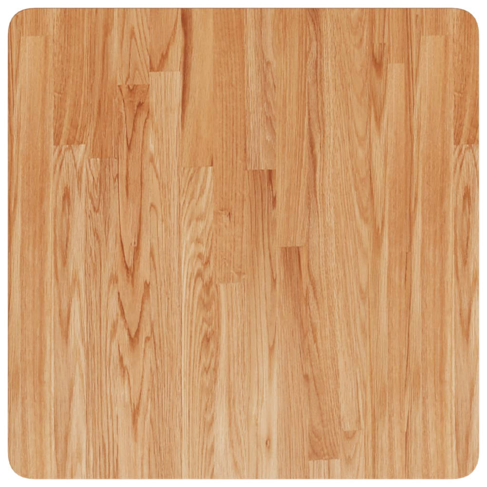 vidaXL Plateau de Table Carré Chêne Traité Marron Clair 60x60x2,5 cm