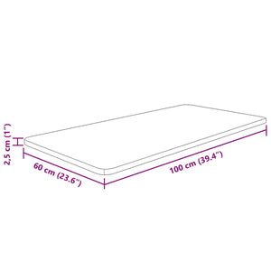 Waschtischplatte Hellbraun 100x60 cm Massivholz