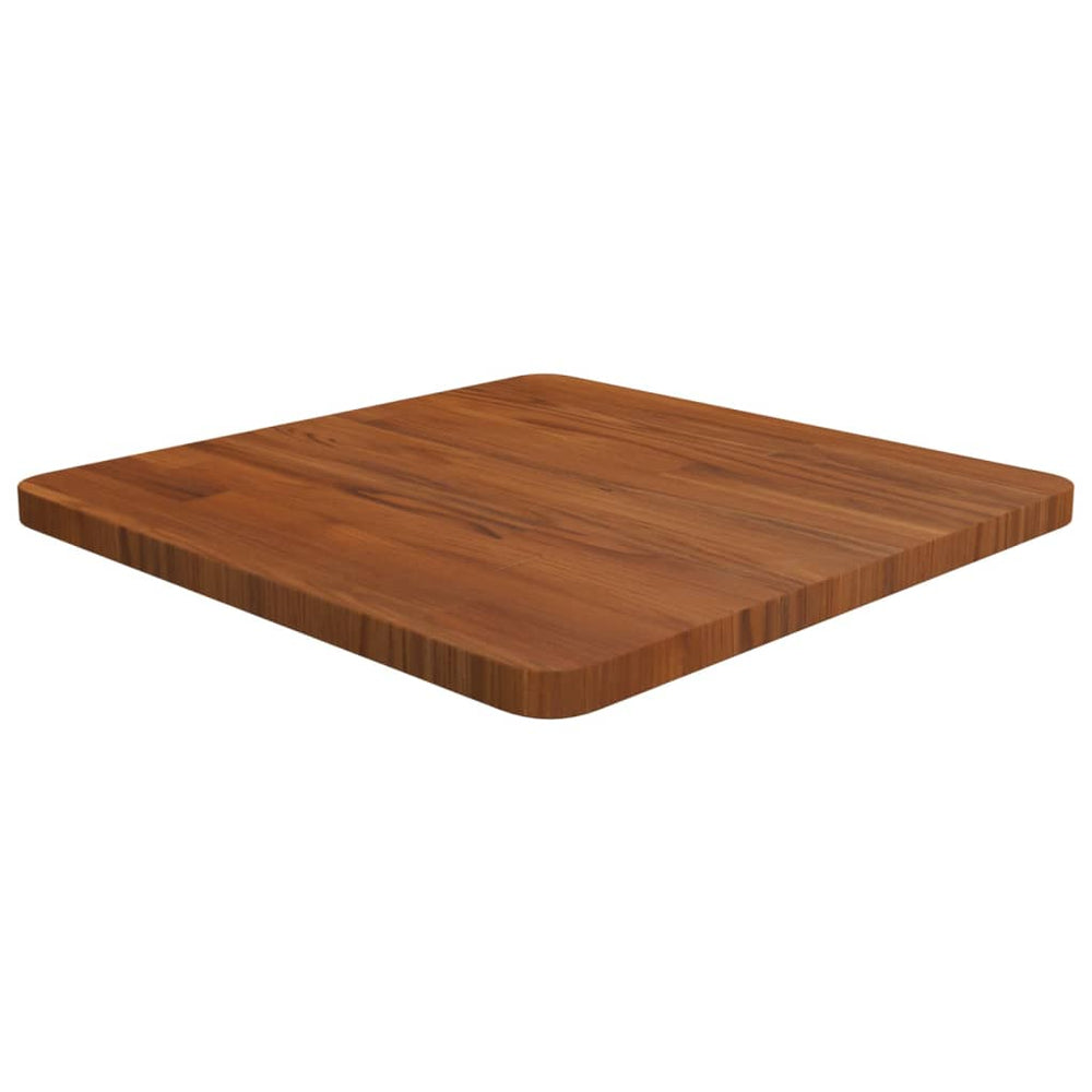 vidaXL Plateau de Table Carré Marron Foncé 50x50x2,5cm Chêne Traité