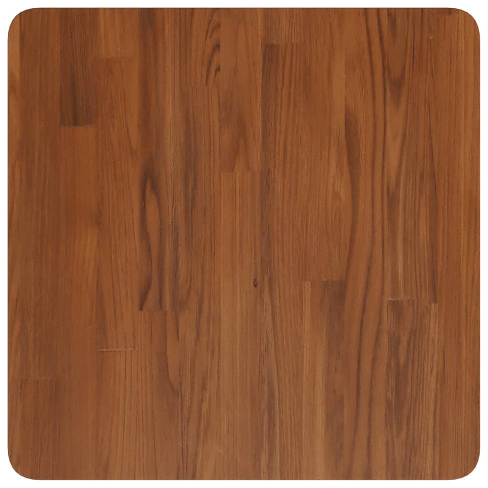 vidaXL Plateau de Table Carré Marron Foncé 50x50x2,5cm Chêne Traité