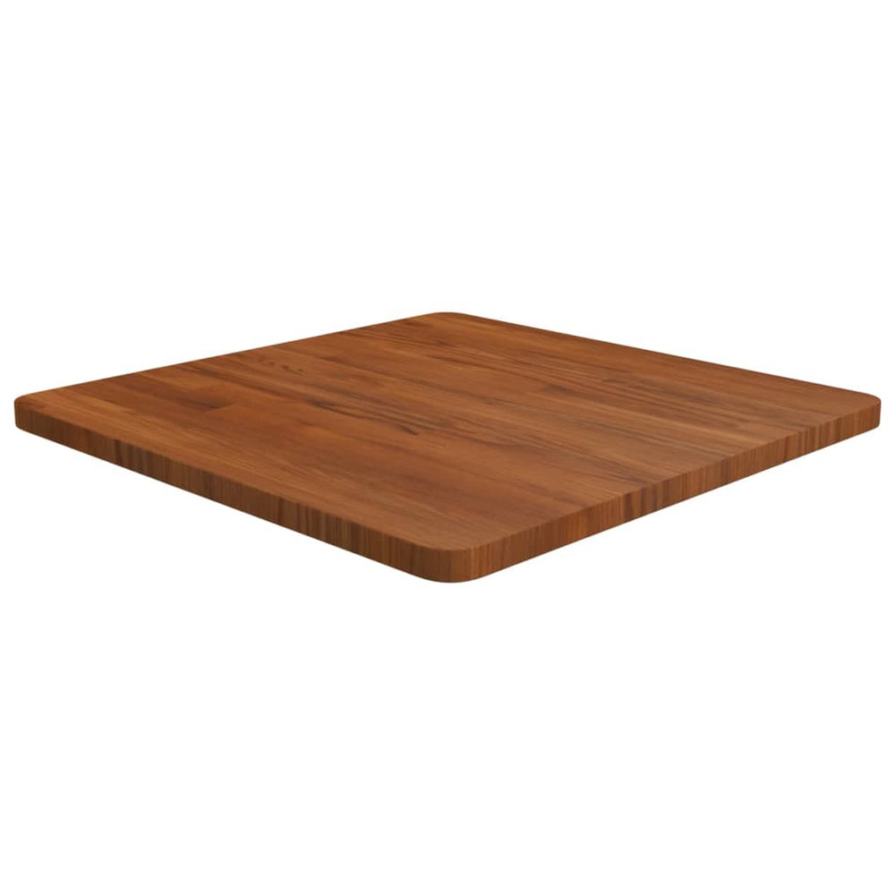 vidaXL Plateau de Table Carré Marron Foncé 60x60x2,5cm Chêne Traité