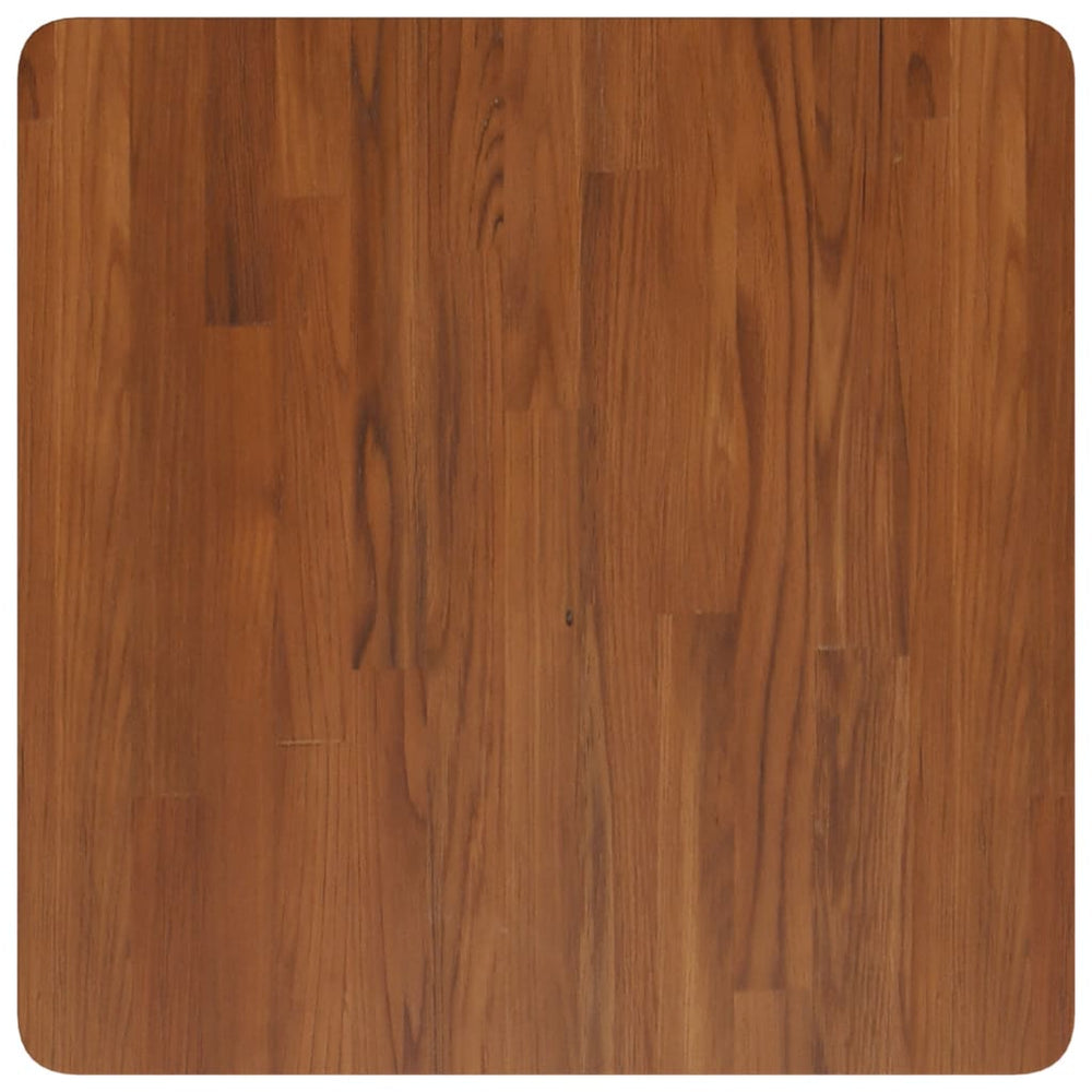 vidaXL Plateau de Table Carré Marron Foncé 60x60x2,5cm Chêne Traité