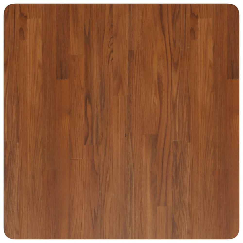 vidaXL Plateau de table carré marron foncé 70x70x2,5cm Chêne Traité