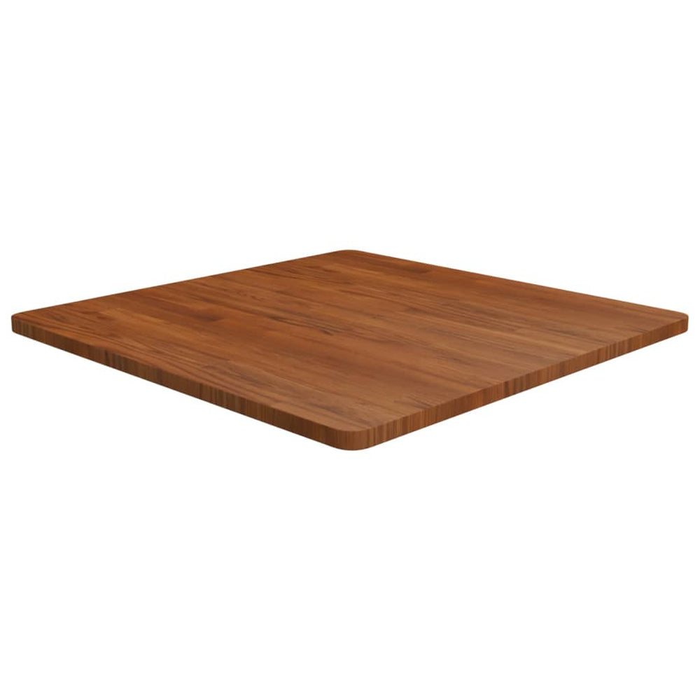 vidaXL Plateau de table carré marron foncé 80x80x2,5cm Chêne traité