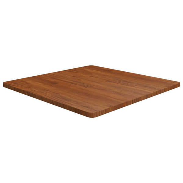 Quadratische Tischplatte Dunkelbraun 80x80cm Eiche