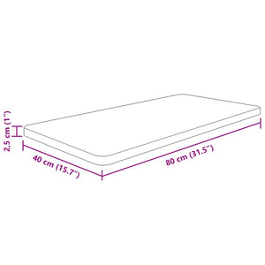 Waschtischplatte Dunkelbraun 80x40 cm Massivholz