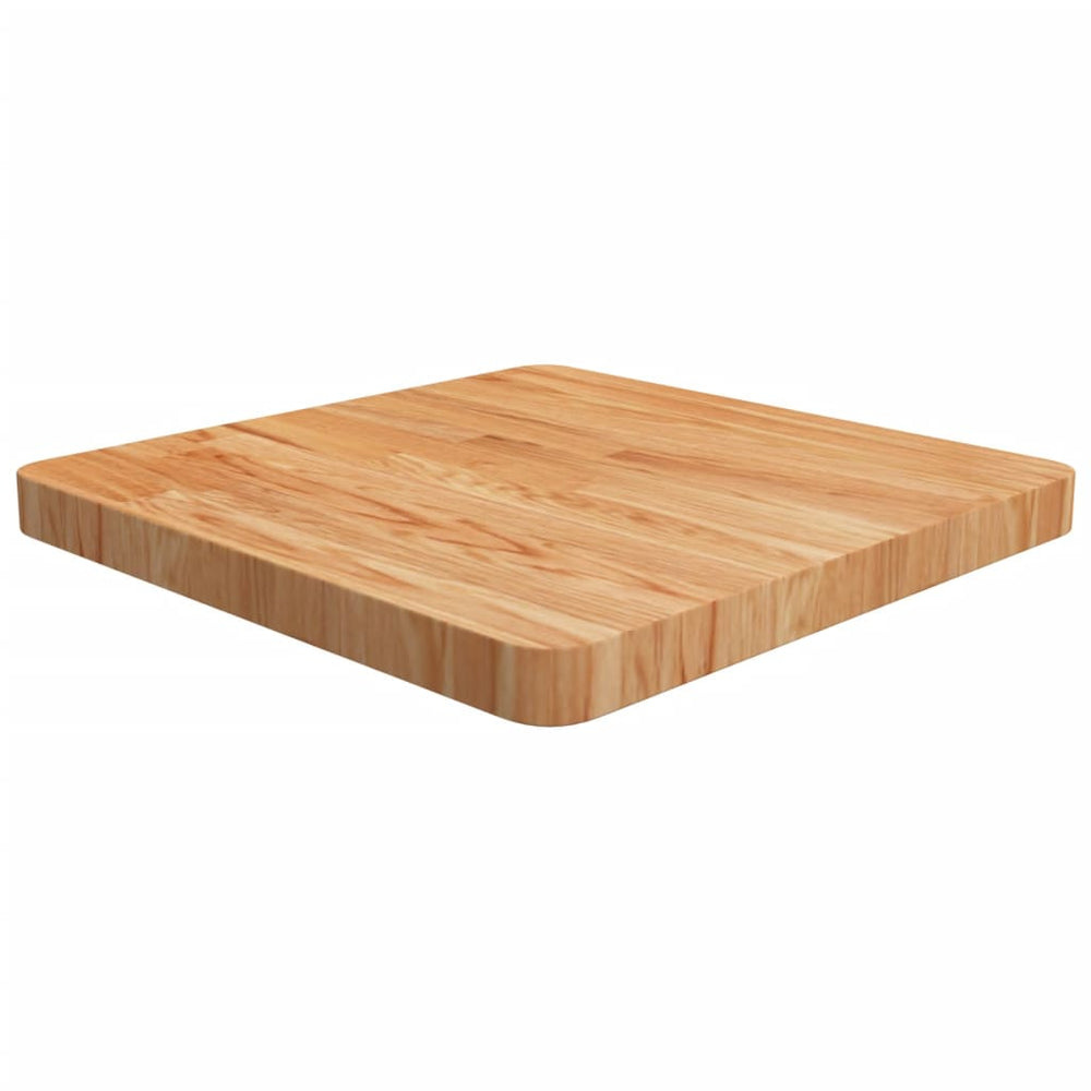 vidaXL Plateau de table carré Chêne clair 50x50x4 cm Chêne traité