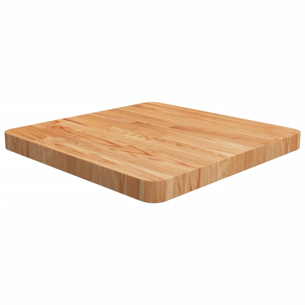 vidaXL Plateau de table carré Chêne clair 50x50x4 cm Chêne traité
