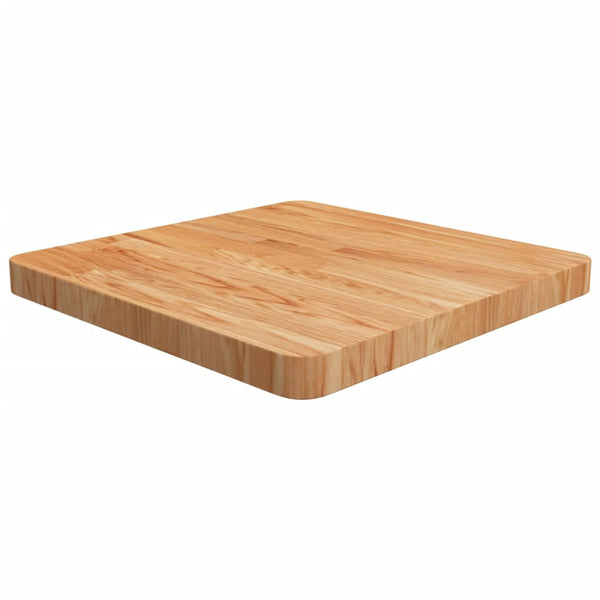 vidaXL Plateau de table carré Chêne clair 50x50x4 cm Chêne traité