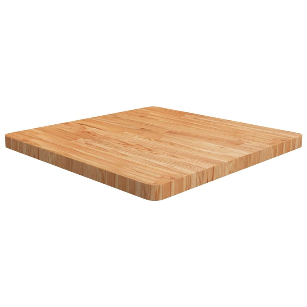vidaXL Plateau de table carré Chêne clair 70x70x4 cm Chêne traité