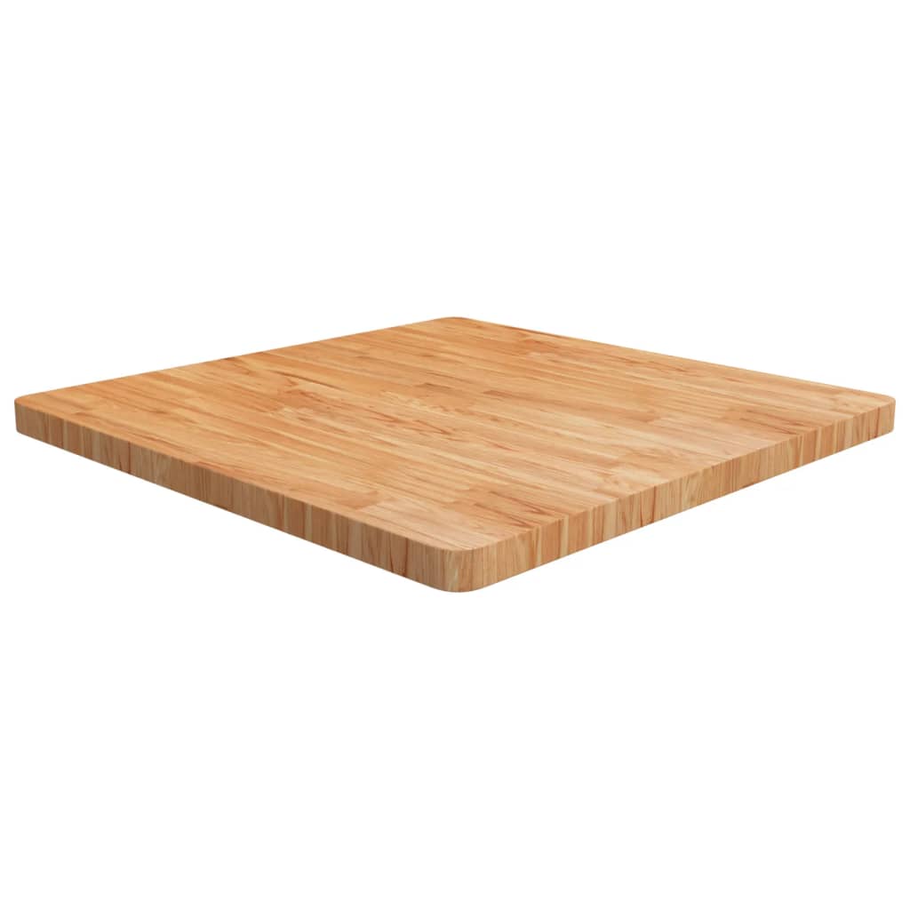 vidaXL Plateau de table carré Chêne traité marron clair 80x80x4 cm