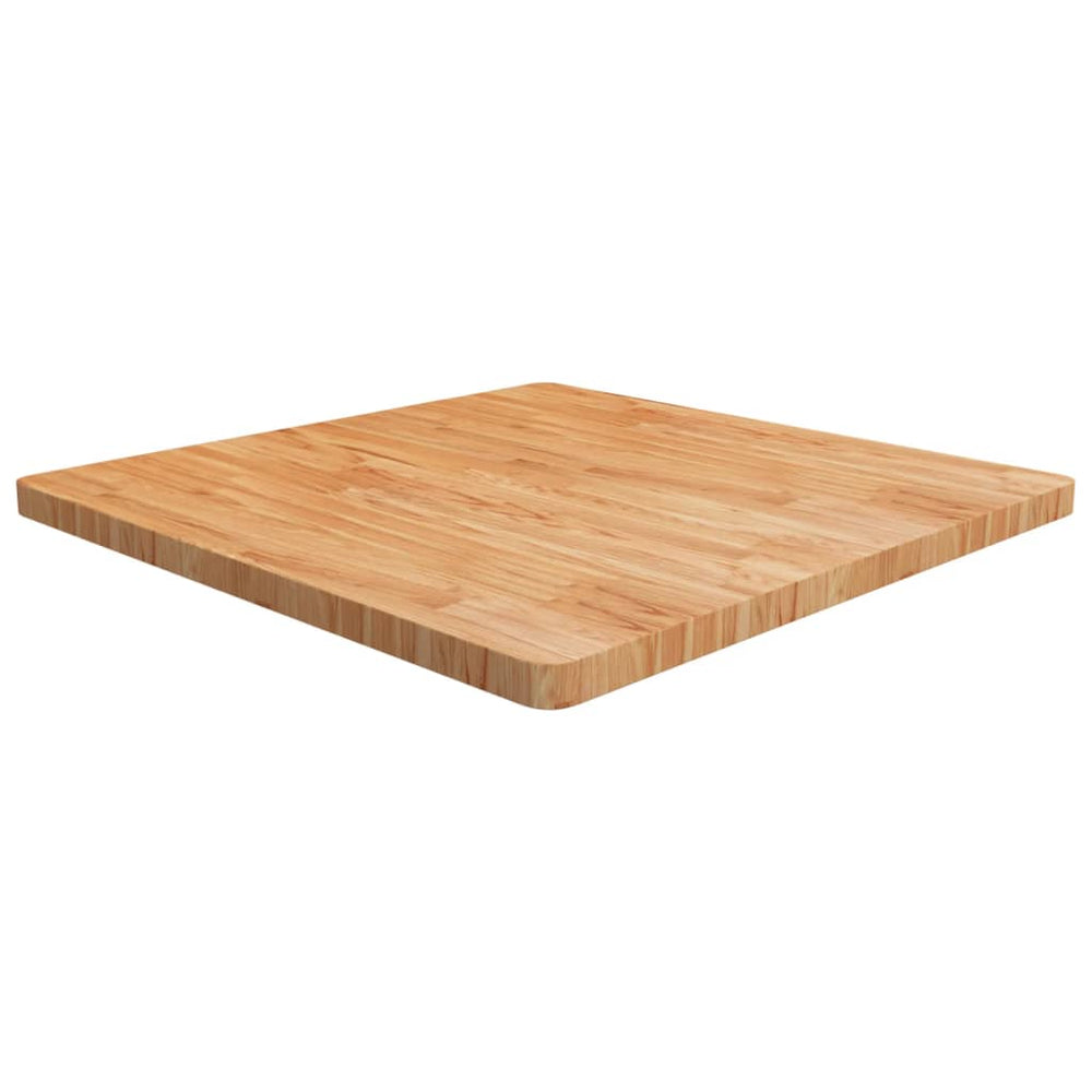 vidaXL Plateau de table carré Marron clair 90x90x4 cm Chêne traité