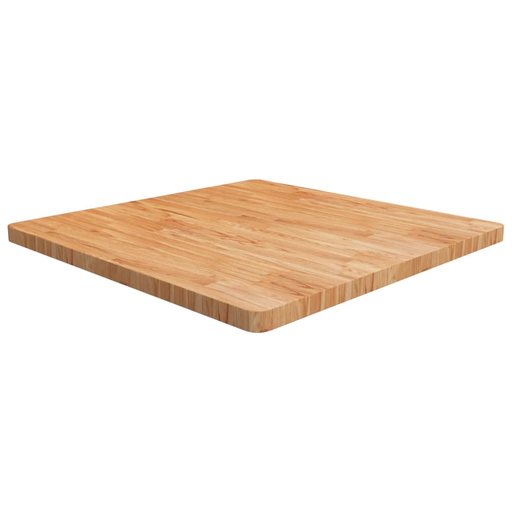vidaXL Plateau de table carré Marron clair 90x90x4 cm Chêne traité