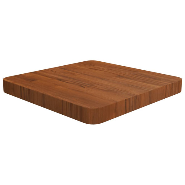 vidaXL Plateau de table carré marron foncé 40x40x4 cm en chêne traité