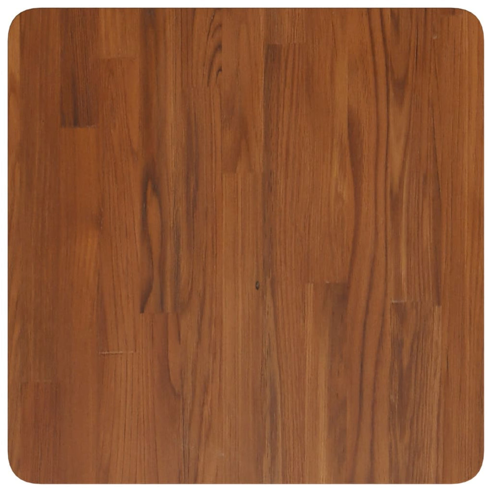 vidaXL Plateau de table carré Chêne traité marron foncé 50x50x4cm