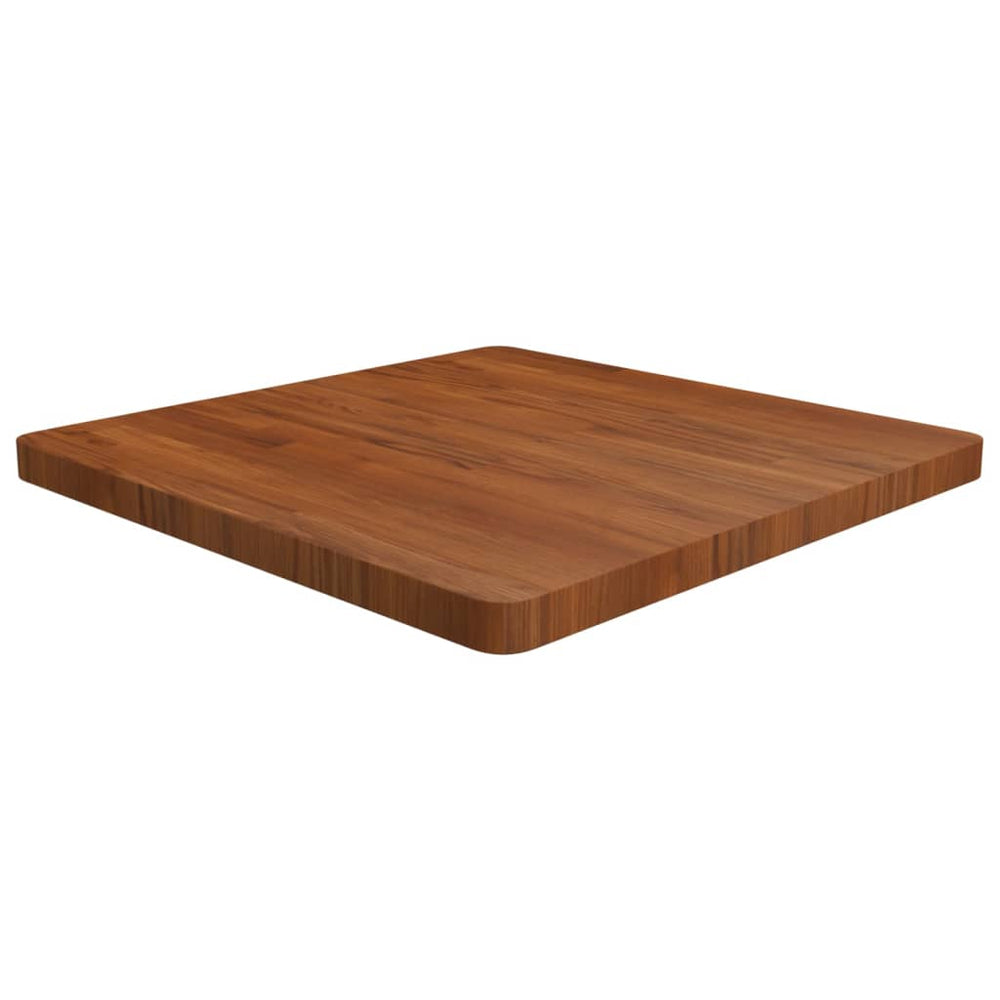 vidaXL Plateau de table carré Chêne traité Marron foncé 70x70x4cm