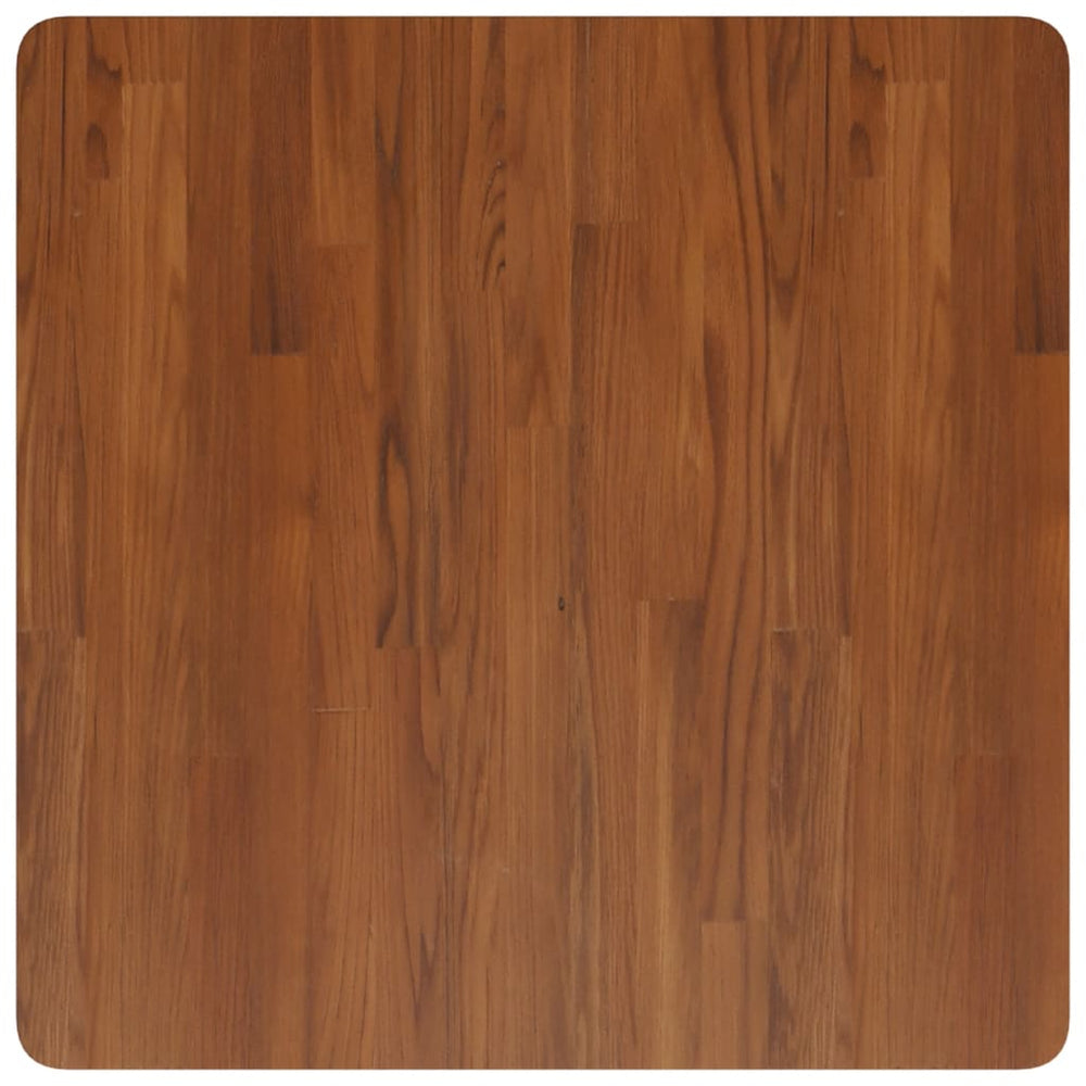 vidaXL Plateau de table carré Chêne traité Marron foncé 70x70x4cm