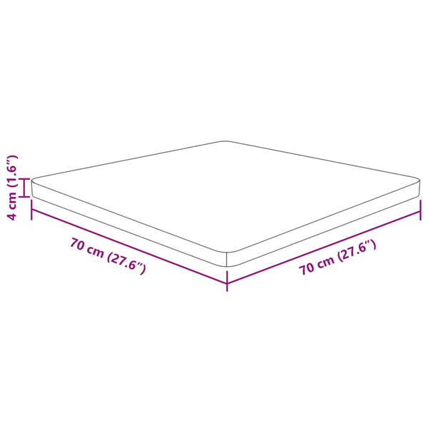 Quadratische Tischplatte Dunkelbraun 70x70 Eiche