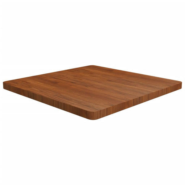 vidaXL Plateau de table carré chêne traité marron foncé 80x80x4 cm