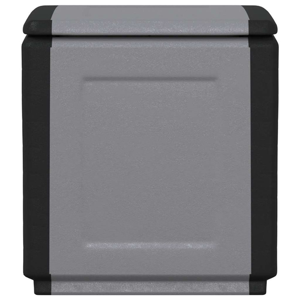 Garten-Aufbewahrungsbox 54x53x57 cm 130 L Dunkelgrau Schwarz