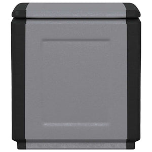 Garten-Aufbewahrungsbox 54x53x57 cm 130 L Dunkelgrau Schwarz