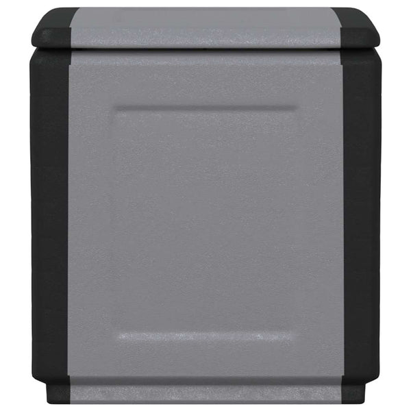 Garten-Aufbewahrungsbox 54x53x57 cm 130 L Dunkelgrau Schwarz