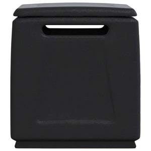 Garten-Aufbewahrungsbox 54x53x57 cm 130 L Dunkelgrau Schwarz