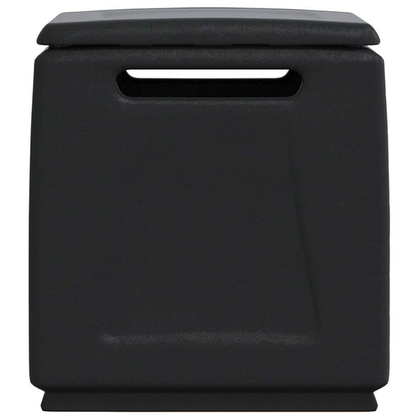 Garten-Aufbewahrungsbox 54x53x57 cm 130 L Dunkelgrau Schwarz