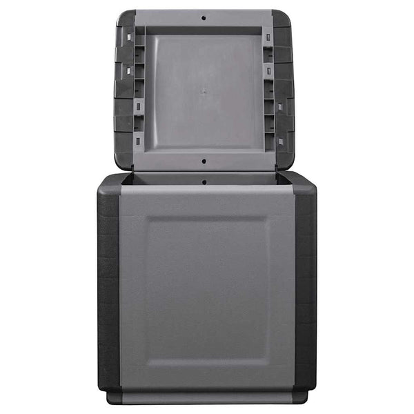 Garten-Aufbewahrungsbox 54x53x57 cm 130 L Dunkelgrau Schwarz