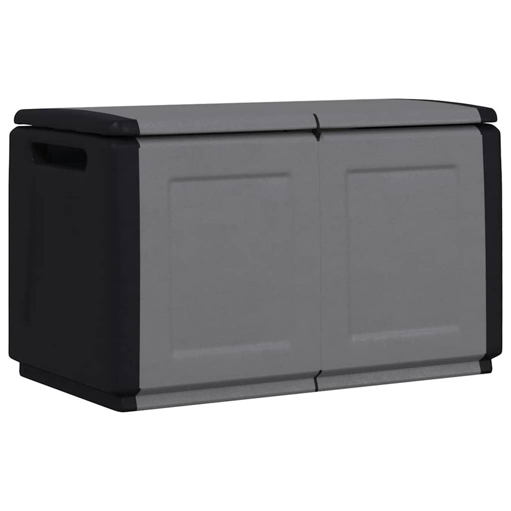Garten-Aufbewahrungsbox 96x53x57 cm 230 L Dunkelgrau Schwarz